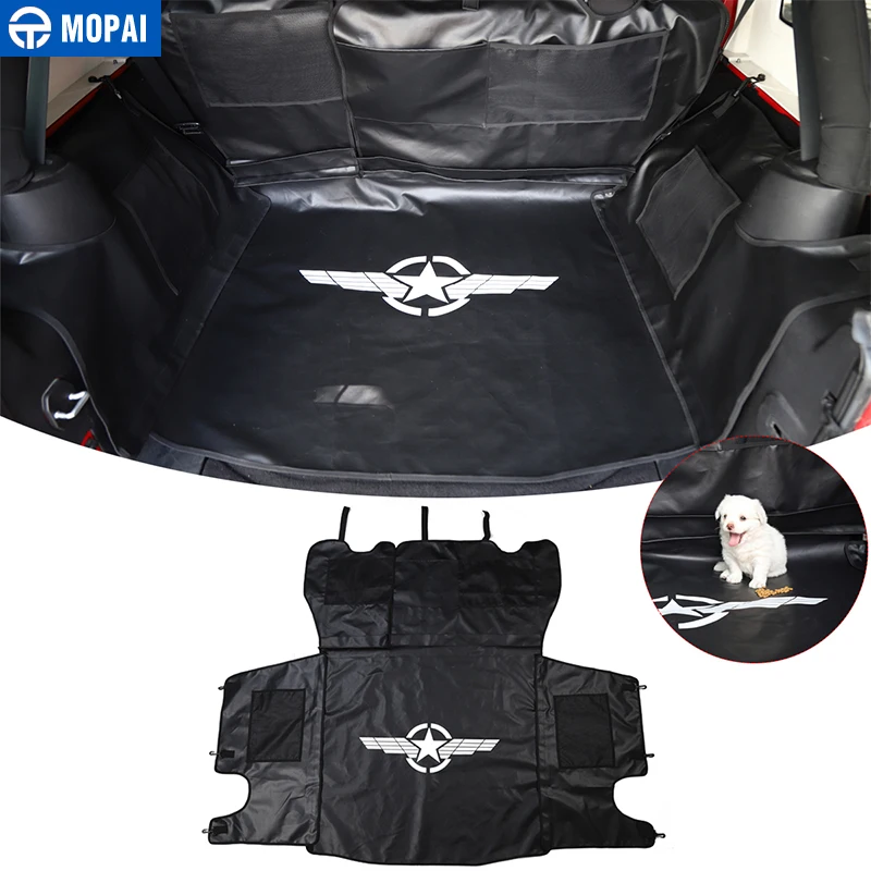 MOPAI Stowing Tidying for Jeep Wrangler JK 2007+ Car Trunk Pet Seat Cover Mat Hammock for Jeep Wrangler JK Accessories 4 Door