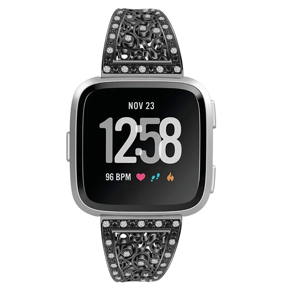Fitbit Versa/Versa lite ремешок со стразами из нержавеющей стали браслет со стразами для Fitbit Versa браслет
