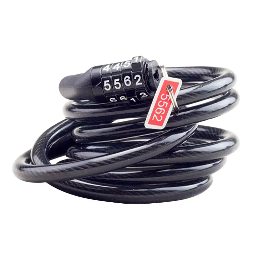Bicycle Lock Motorcycle Motorcycle Mountain Bike Anti-theft Lock Steel Wire Lock, Steel Cable Lock, Password Lock, 4-bit Passwor