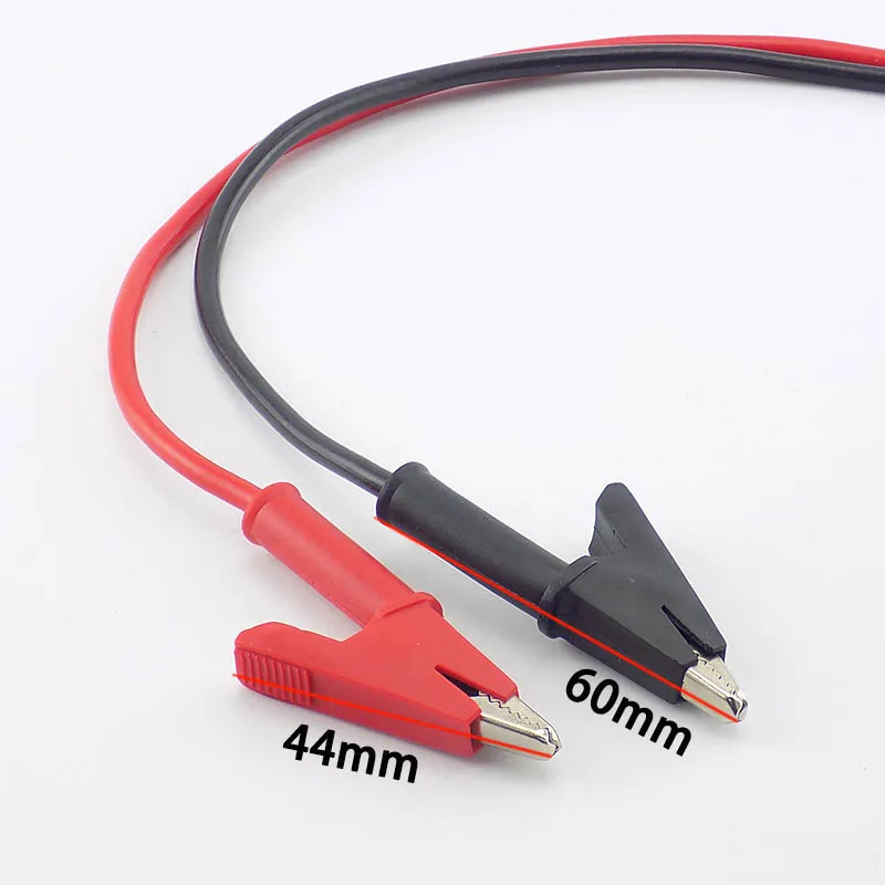 Alligator Clips Electric Test Clamp Test Probes Test Clip Test Hooks Clips Test Leads Test Cable Lead Alligator Clip Adapter Test Lead Wire Test Lead Cable 1M double end Test lead Wire Line electrical Voltage Banana Plug Alligator Clip Clamp Crocodile cable diy for multimeter