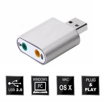 

High Quality For XBOX PS3 Audio Adapter Sound Card USB 2.0 To 3.5mm Mic Jack Stereo Headset Good Compatibility