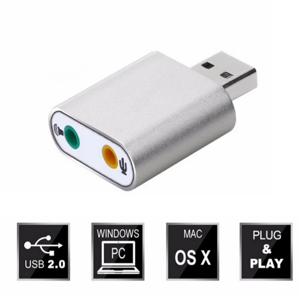 Аудиоадаптер высокого качества для XBOX PS3 звуковая карта с USB 2 0 на 3 5 мм разъем