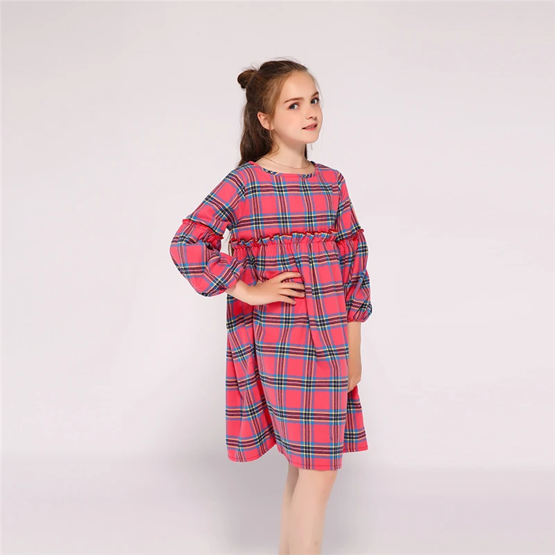 Kseniya Kids/модное платье свободного покроя с длинными рукавами для девочек 2-9 лет; сезон весна-осень