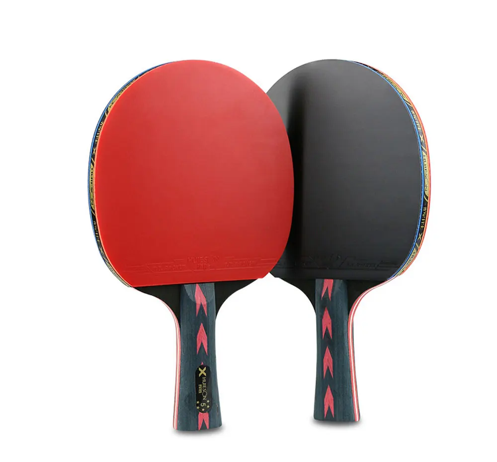 Table Tennis Racket Lightweight Powerful fast attack Ping Pong Paddle Bat short /Long Straight Grip Table Training Accessories