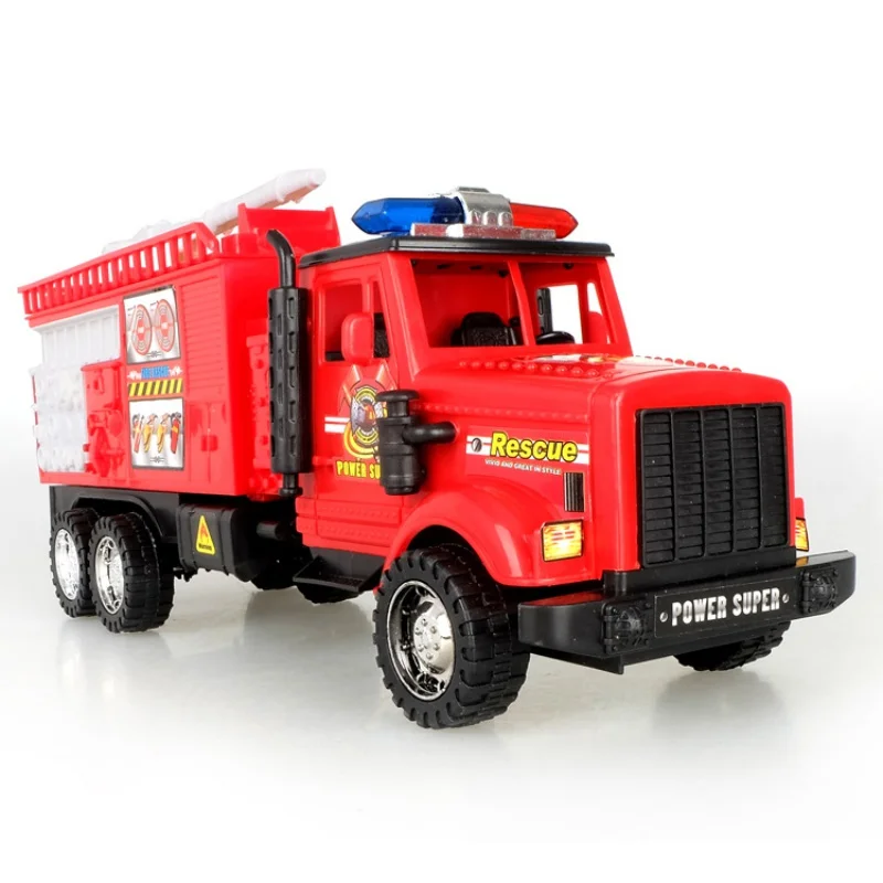 

Kids Toys Children's Simulation Toy Car Cartoon Inertial Fire Engine Model Early Educational Toy Christmas Gifts For Children