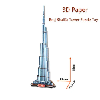 

3D DIY Dubai Burj Khalifa Tower Model Puzzle Toy Children Education Learnig Toys for Gifts