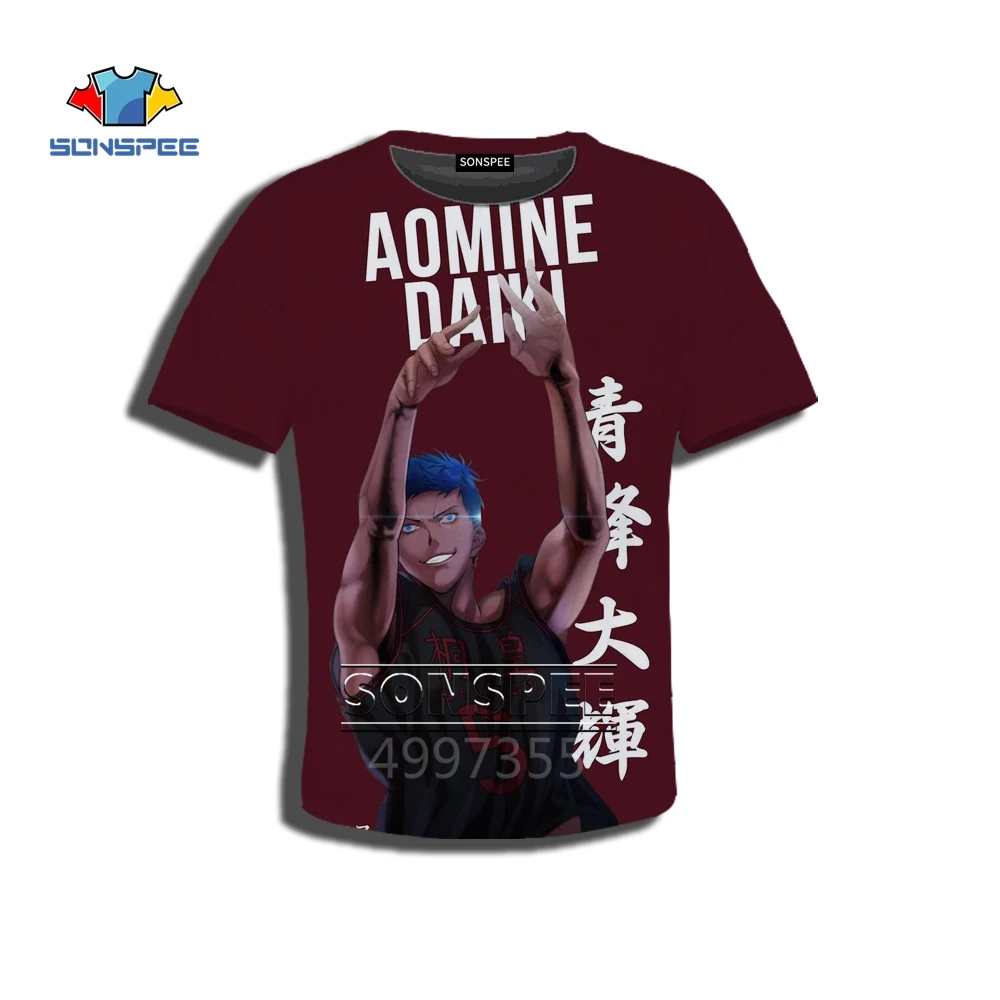 SONSPEE Aomine Daiki PF баскетбольная Футболка Harajuku для маленьких мальчиков и девочек-подростков с 3d принтом/толстовка/толстовки детская одежда X170