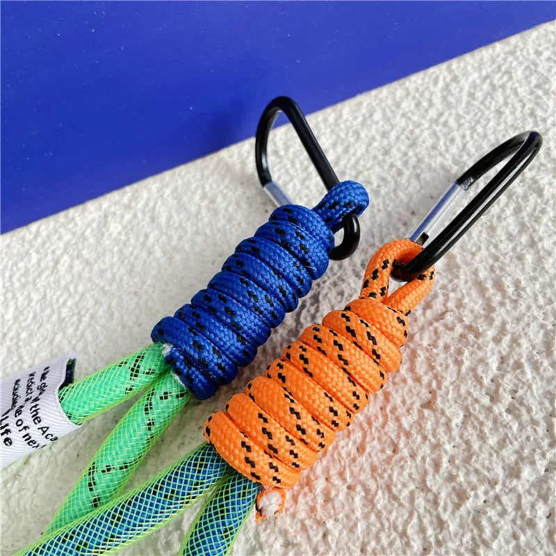 Keychain Heavy Metal Key Ring Lanyard Strong Strap for Keys Braided  Umbrella Rope Hanging Cell Phone Accessories Chain Lanyard