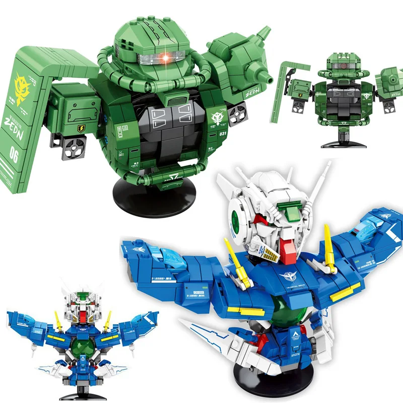 

Technic Star Soldier Energy Angel Transformers Mecha Model Building Blocks Zach Warrior Robot Head Sculpture Brick Toys For Kids