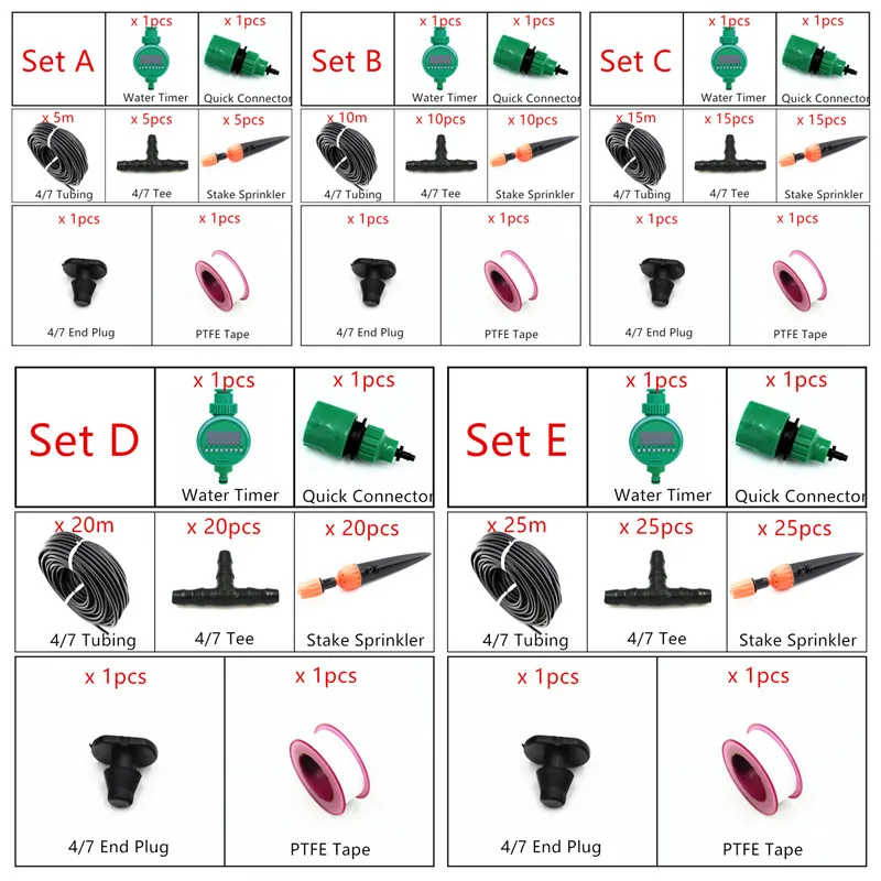 10/15/натяжной канат длиной 25 м микро капельного полива и орошения набор с водой таймер аэрозольный распылитель капельница завод Самостоятельная полив садовый воды для полива и орошения Наборы