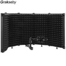 Studio Recording Microphone Isolation Shield Pop Filter Wind Screen Mic Shield Plate For Blue Yeti And Any Condenser Microphone