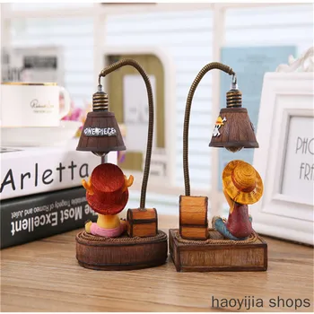 

New night light children's room decoration a small night light Luffy and Joe Japanese anime toy resin crafts grocery lights
