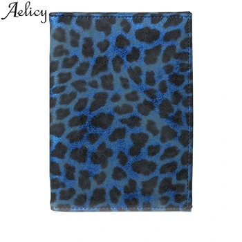 

Aelicy Passport Holder Protector Leopard Wallet Business Card Soft Passport Cover