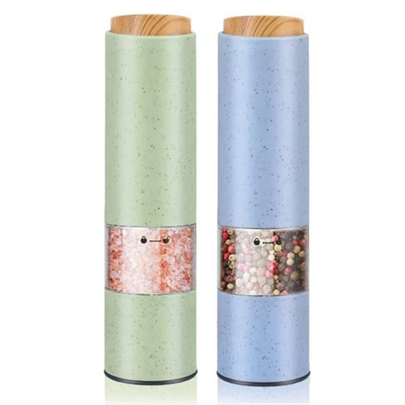 2 Pcs Electric Salt Pepper Grinder Ceramic Burr Mill for Herb/Pepper/Spice Adjustable Kitchen Grinding Gadgets | Дом и сад