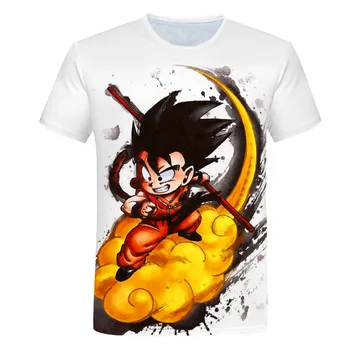 

Super Saiyan 3D T Shirt Anime Dragon Ball Z Goku Summer Fashion Tee Tops Men / Boys Master Roshi Print Cartoon T-shirt Plus Size