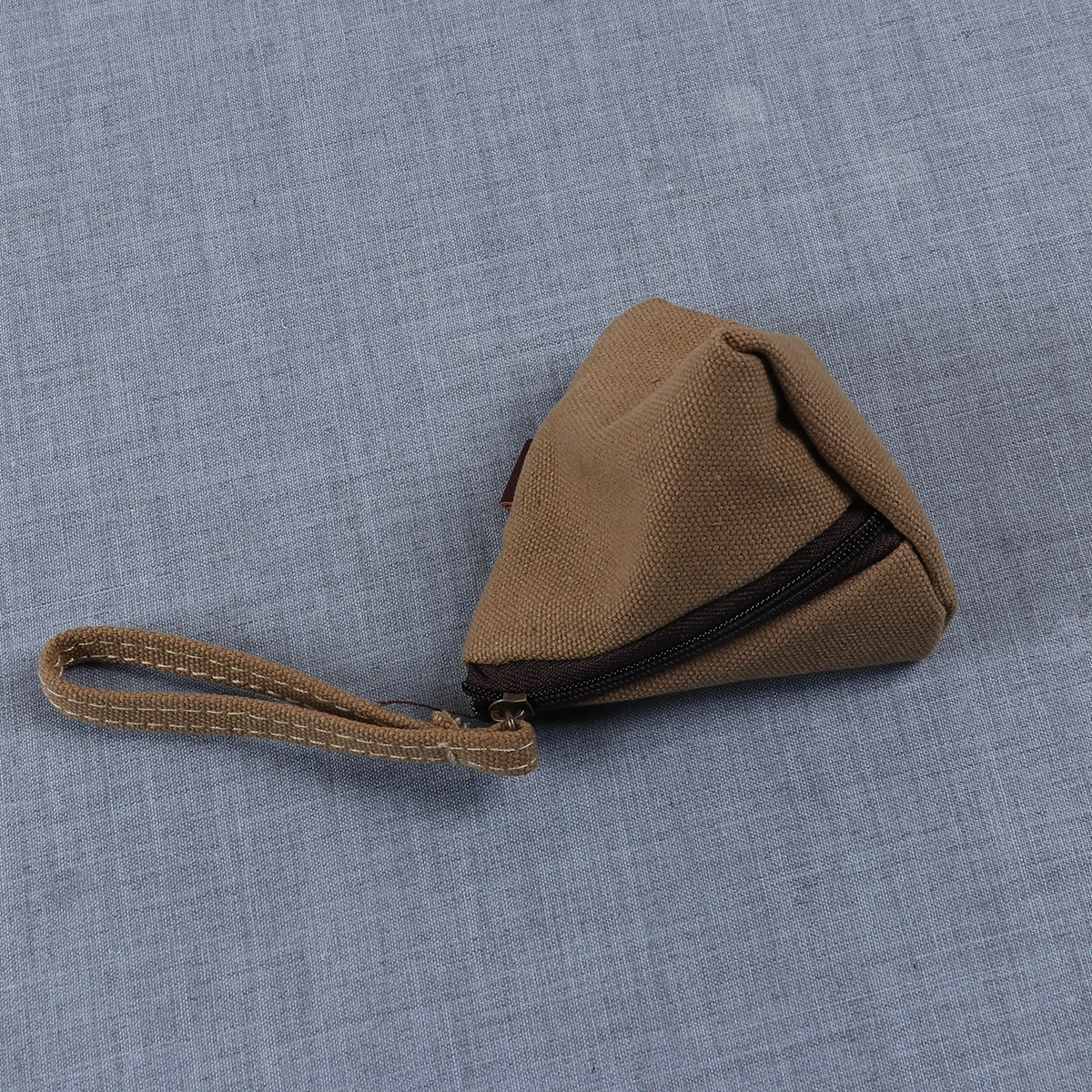 Zongzi Shaped Pocket Wallet Triangle Shape Canvas Coin Purse Cute Wallet Creative Retro Holding Bag Fashion Style Popular 1Pcs
