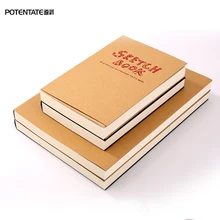 POTENTATE A4/A5 Sketch Book Notepad for Travel Diary Notebook 120Sheet Vintage Sketch Book Drawing School Supplies Notebook POTENTATE A4/A5 Sketch Book Notepad for Travel Diary Notebook 120Sheet Vintage Sketch Book Drawing School Supplies Notebook