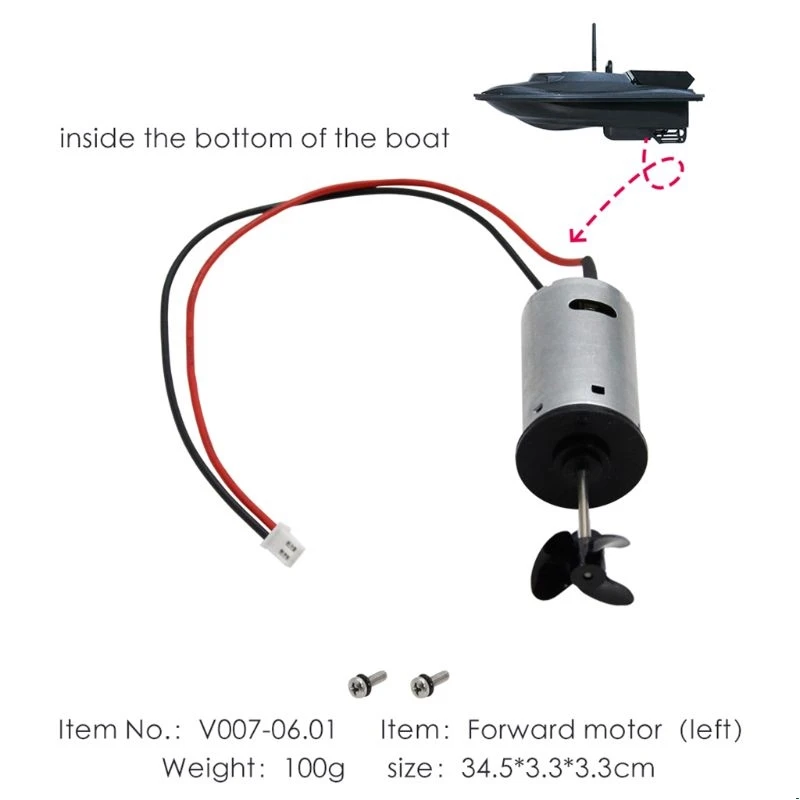 Двигатель CW CCW поворотный с пропеллером для Flytec V007 RC рыболовные приманки инструменты для лодки