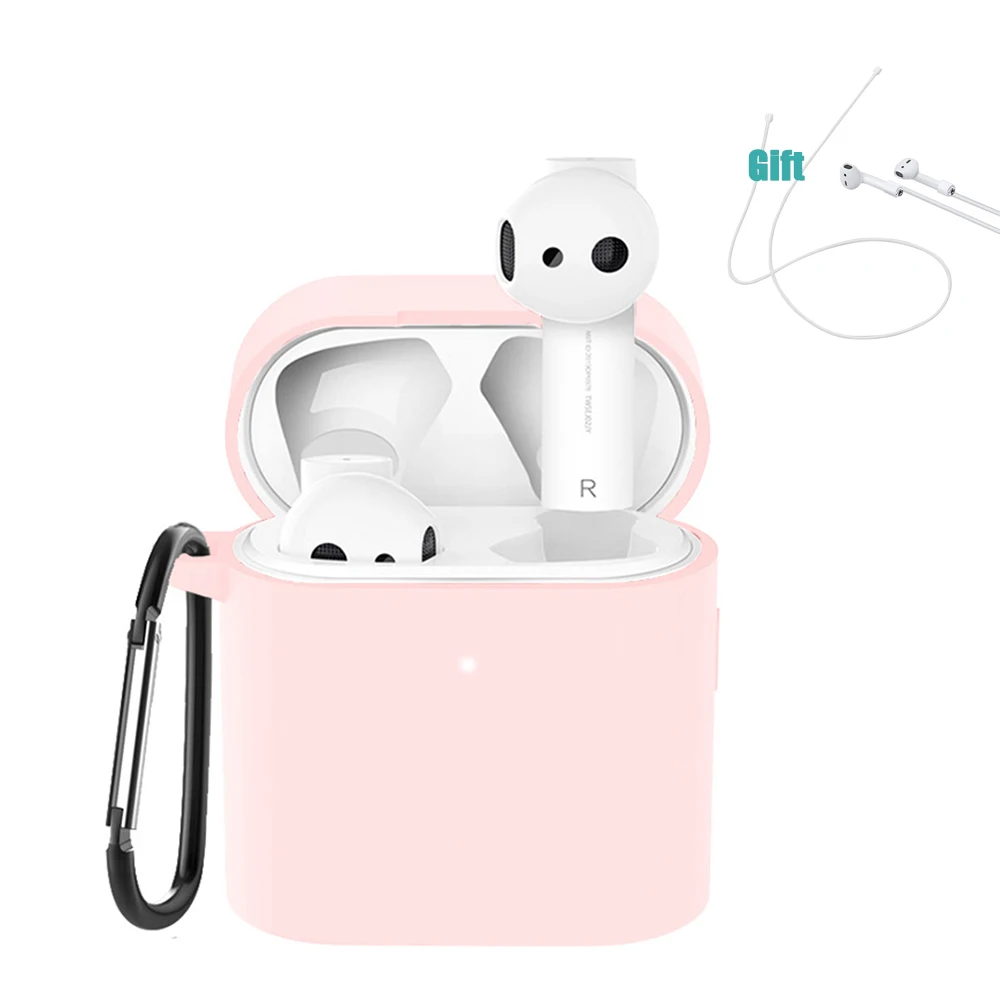 3in1 For Xiaomi Airdots Pro 2 TWS Wireless Bluetooth Earphone Silicone Cover For Xiaomi Air 2 Headset Box Protective Case Coque - Цвет: Pink