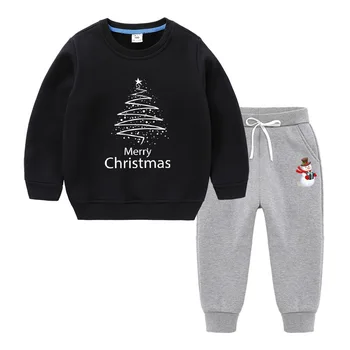

Teen Kids Clothes Baby Boys Costume Letter Tracksuit christmas Tops Pants 2PCS Children Boy Winter Outfits Set roupa infantil