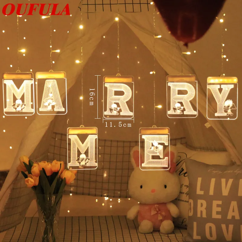 

USB 3D Valentine's Day LED Holiday Lights Night Window Decoration Lights Love Marry Girlfriend Boyfriend Gifts Toys Lights