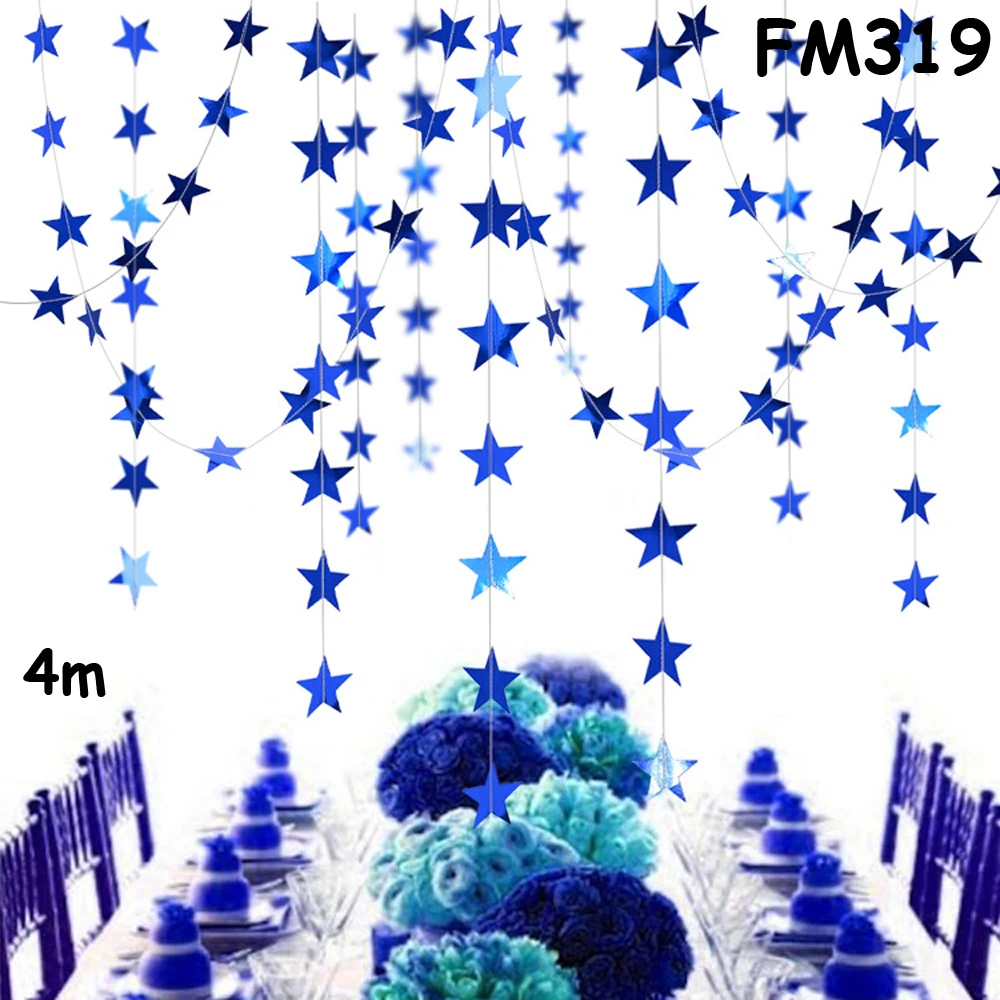 FM319 Рождественские украшения для дома, 4M, Мерцающая звезда, снежинка из бумаги, гирлянды, кулон, новогодний декор, украшения Noel Navidad - Цвет: FM319