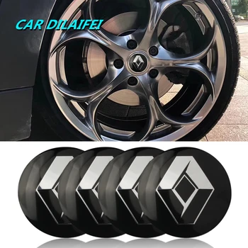 

4Pcs Wheel Center Hub Cap Stickers 56mm emblems For Renault Megane 2 3 Duster Logan Clio Laguna 2 Captur Car Styling Accessories