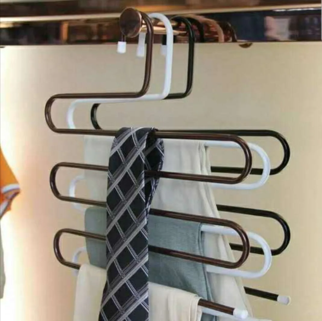 

Clothing Store Multi-functional Iron Art Adult Pant Rack Household Extendable Multilayer Pants Folder Magic Anti-slip S Type Pan