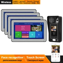 Homefong Wifi Intercom Intercom Smart Systeem Voor Villa Draadloze 10 Inch Touch Screen Gezichtsherkenning Video Deurbel App Controle