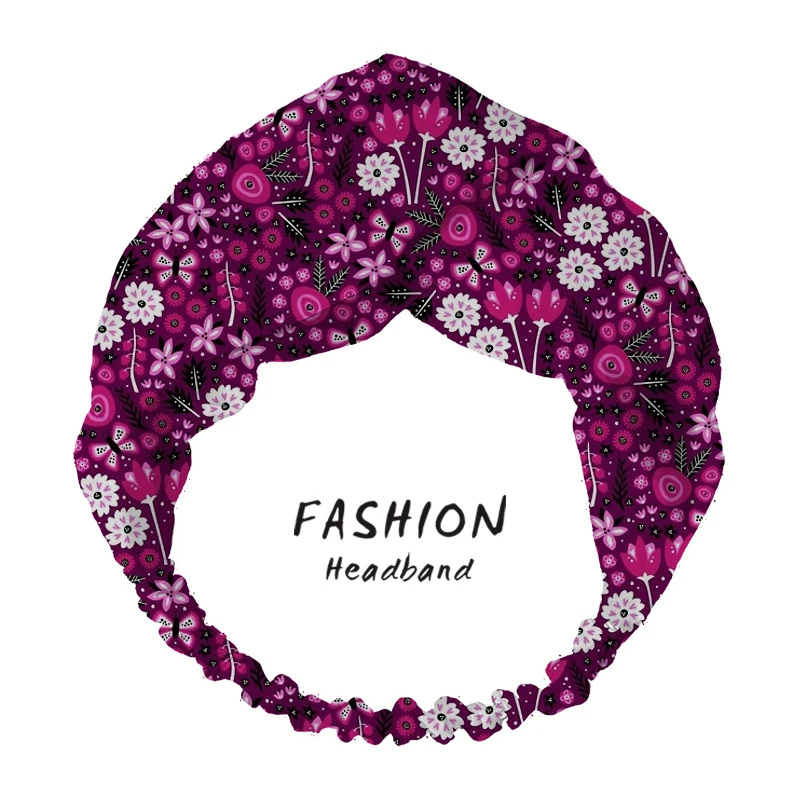 

2021 Garden Flowers Print women Headband Hair band for women Hair Cross Turban Bandage Bandanas HairBands Hair Accessories
