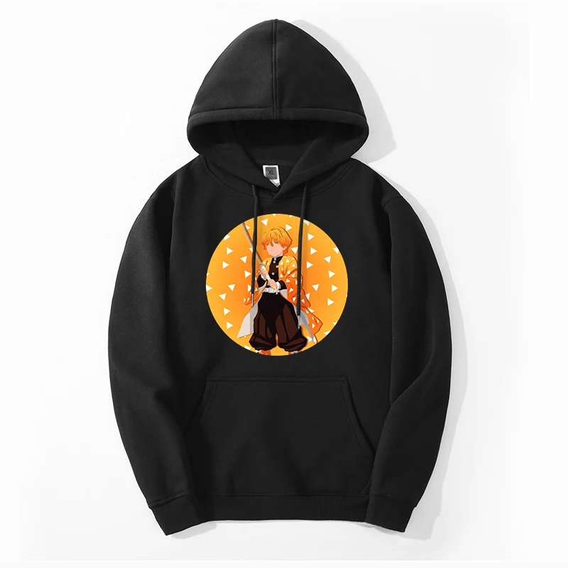 

Demon Slayer 2022 Winter Male Casual Print Hoodies Sweatshirts Kimetsu no Yaiba Zenitsu Oversized Fitness Top Printing Hoody