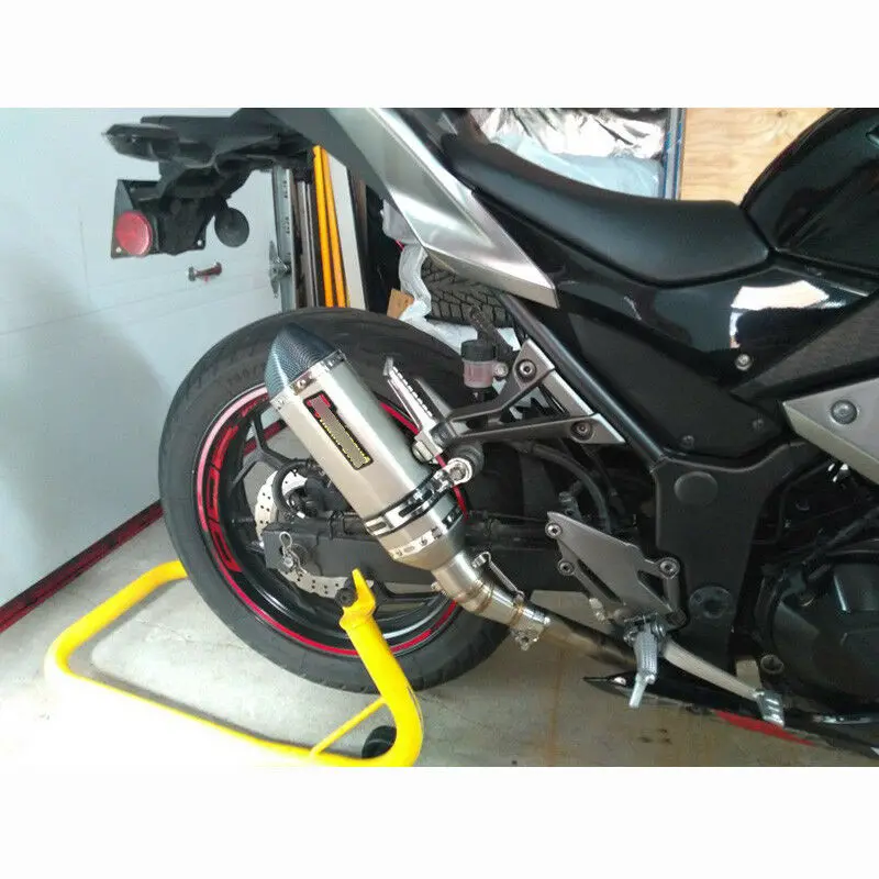 Для 2013- Kawasaki Z250 Ninja 300 250 полная выхлопная система мотоцикла выхлопная труба глушитель труба глушителя среднего звенья труба скольжения