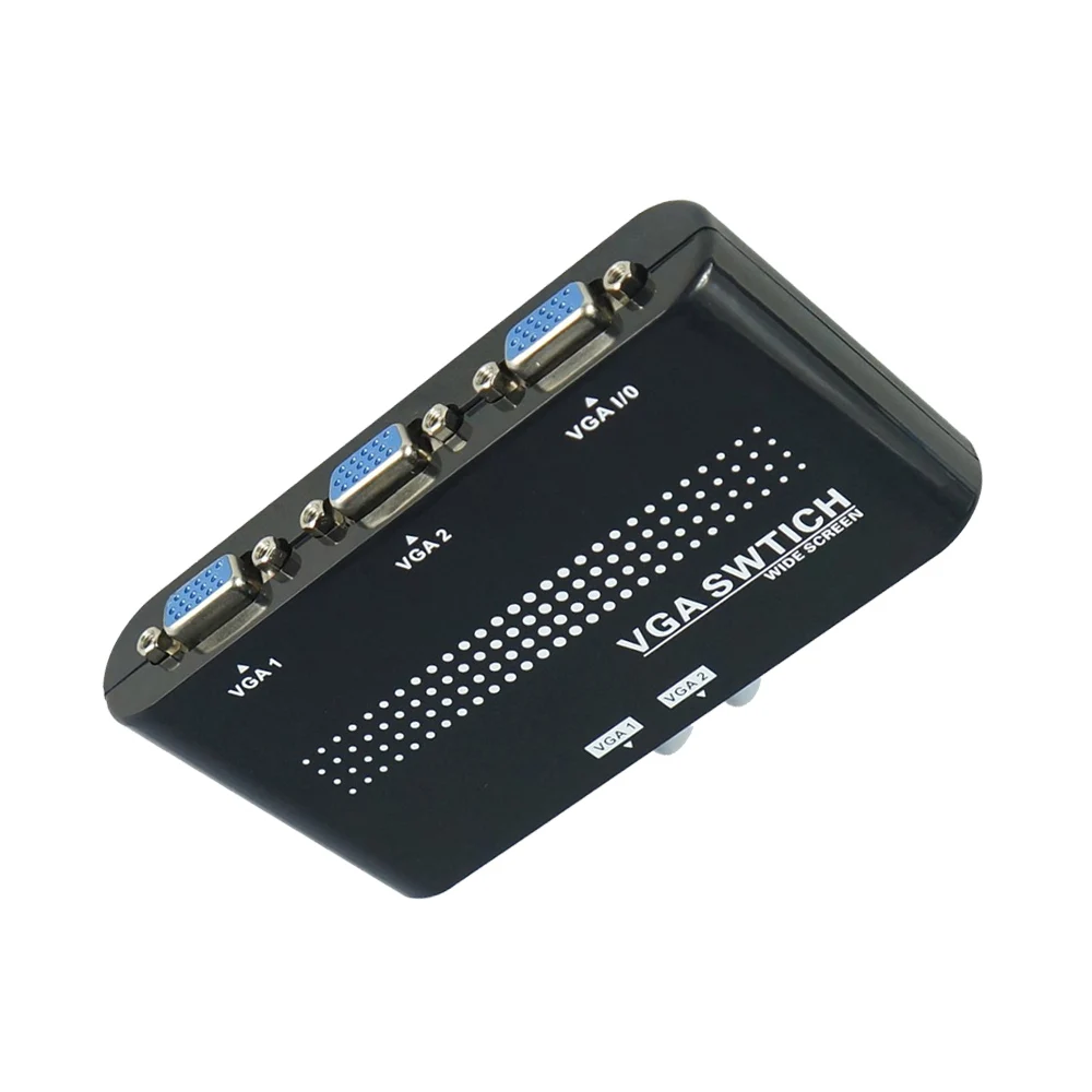 2 In 1 Out VGA/SVGA Manual Sharing Selector Switch Switcher Box Original For LCD PC Switches Display 1080 HD Video Converter vga kvm switch,1080p splitter adapter