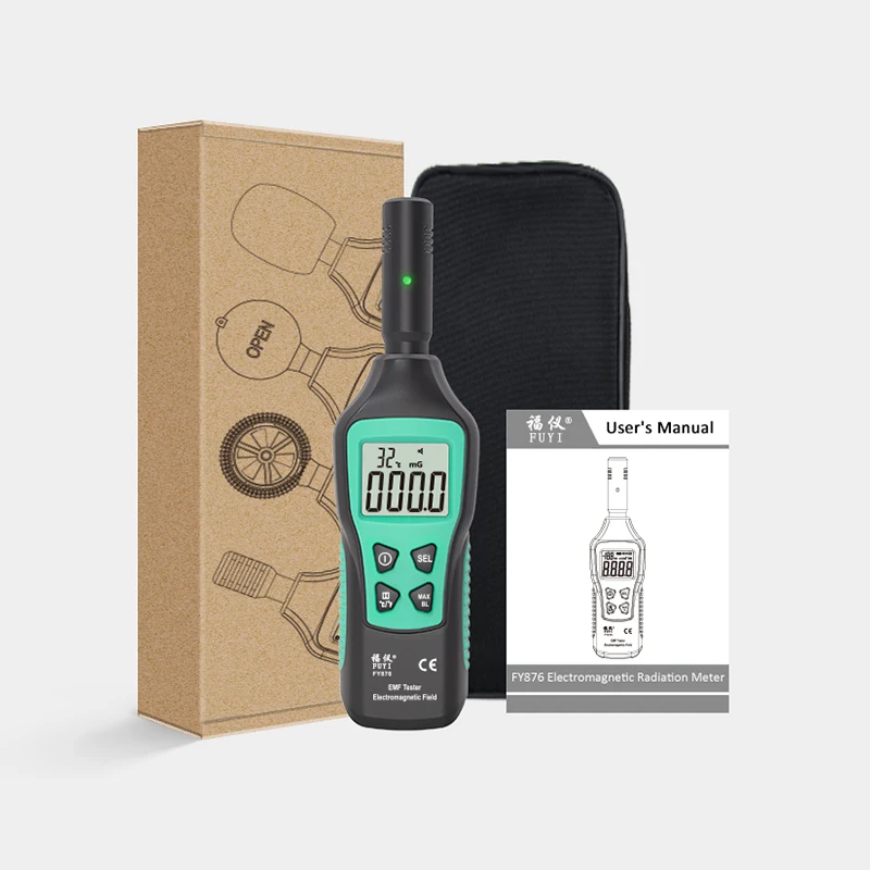 Цифровой детектор электромагнитного поля излучения тестер температуры EMF