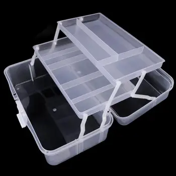 

Nail Display Portable Nail Art Decoration Storage Box Rhinestone Nail Polish Organizer Container Case (White) Nail Polish