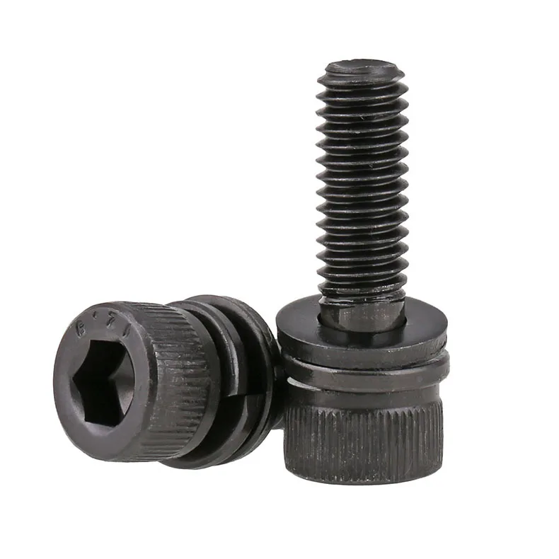 12.9-stage high-strength cup head hexagonal screw cylindrical bolt three combination screws M3-M6 | Обустройство дома