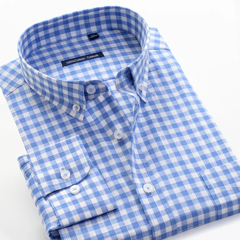 Camisas xadrez de flanela masculina, padrão, estilo inglês, casual  quadriculada, 100% algodão, tamanho grande 6XL, 5XL, nova moda, primavera e  outono - AliExpress