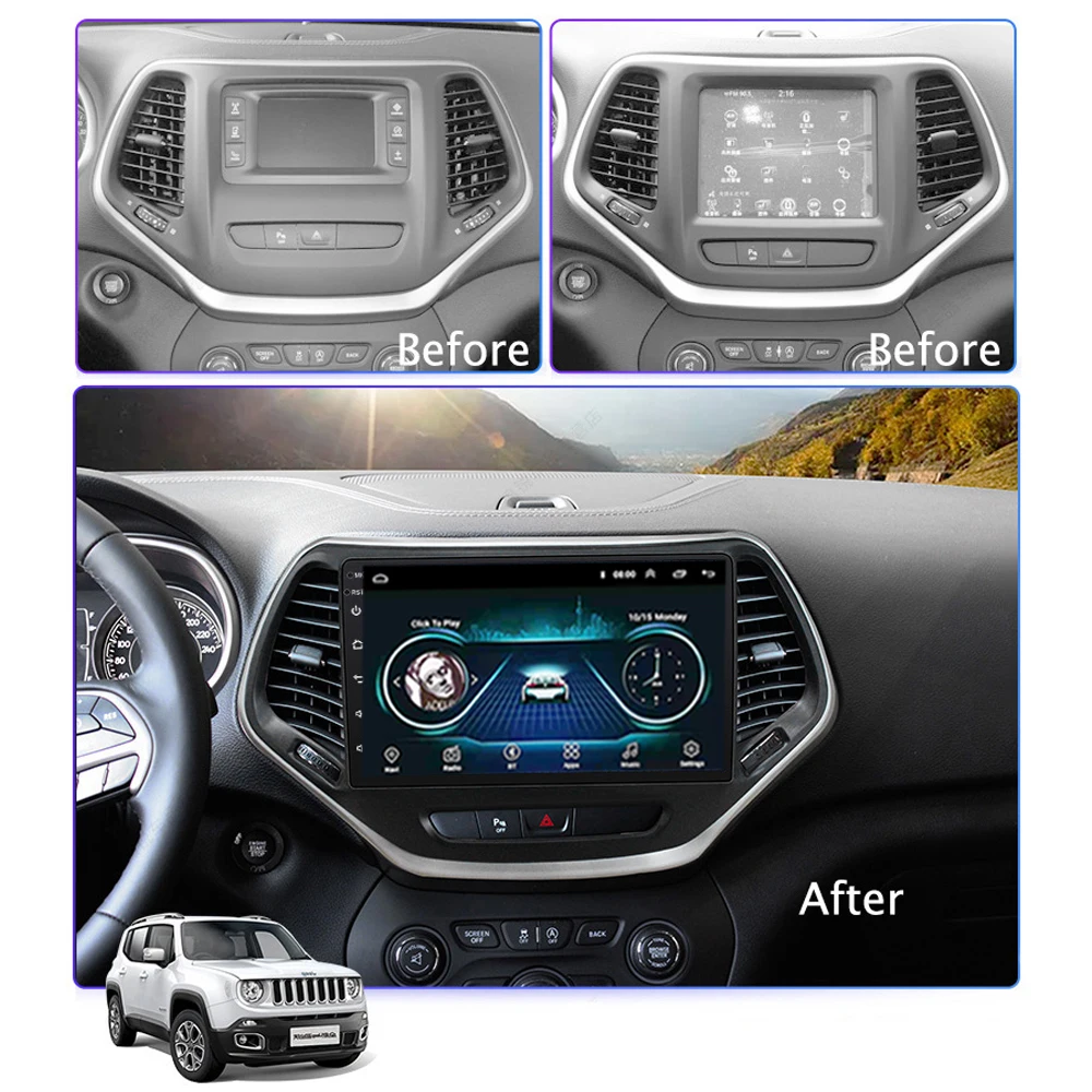 Excellent Car radio for Jeep Cherokee 2014-2017 MP5 DVD Player GPS Navigation Video Universal system Mirror link 1