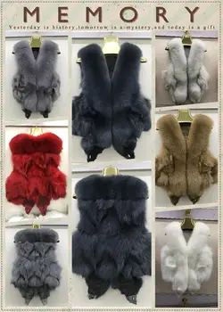 

Women's fur coat fur jacket real fur vest Full fox fur placket fur vests fox fur vest naturalne natural fur women's warm vest