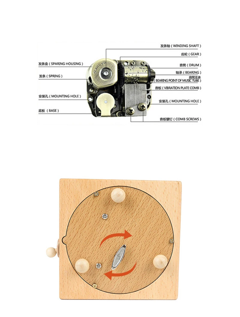 Новые 11x13 см кавайные карусели музыкальные шкатулки деревянная музыкальная шкатулка деревянные поделки Ретро подарок на день рождения винтажные украшения дома аксессуары