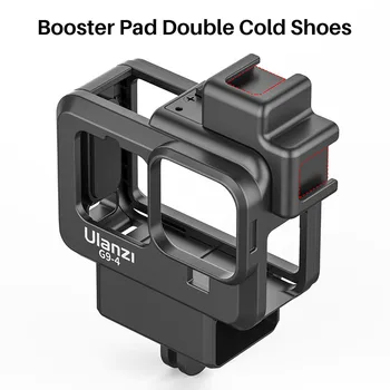 

Ulanzi for Gopro Hero 9 Lightweight CageBlack Dual Cold Shoe Camera Cover for Microphone LED Light 52mm Filter Adapter