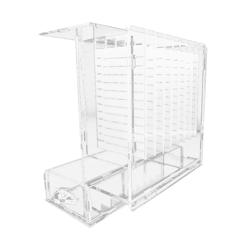 

Eyelash Extension Organizer Box with 8 Pieces Acrylic Adhesive Glue Pallet and 1 Drawer Holder Storage for Lash Extension Displa