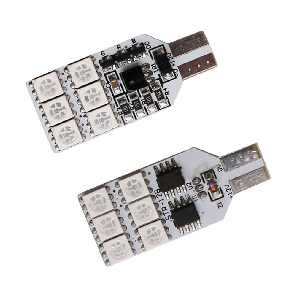 T10 W5W 168 5050 12SMD пульт дистанционного управления 12 В Авто RGB 16 цветов Светодиодная
