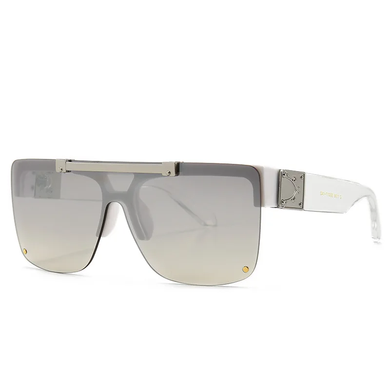 sliver shades Metomoshy, квадратные солнцезащитные очки для мужчин и женщин, для вождения, в стиле панк, солнцезащитные очки, мужские очки, очки, брендовые, дизайнерские, UV400, оттенки, Gafa De Sol - Цвет линз: sliver shades