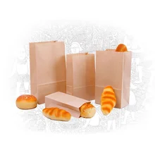 50 sztuk Kraft Paper piekarnia torby prezent cukierki torby na prezent worki Kraft Paper torba śniadaniowa pieczony chleb torba papierowa na żywność (24x13x8cm) tanie i dobre opinie CN (pochodzenie)