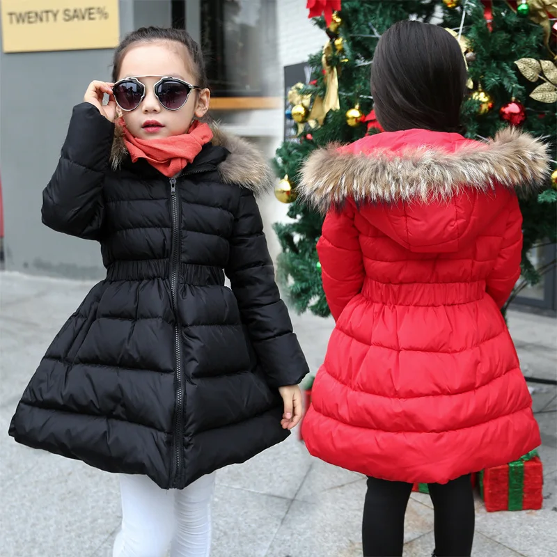 Cabolsa de Pele de Inverno para Crianças Ulknn Menina Engrossar Roupas Criança Algodão-acolchoado Cabolsa Moda Casual Confortável Estudante Cor Sólida 4 Ulknn menina casaco de pele de inverno