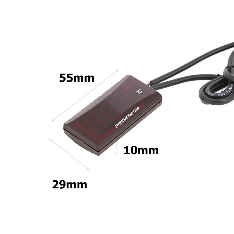 DC12V Универсальный мотоцикл термометр для измерения температуры воды мото сигнализация СВЕТОДИОДНЫЙ Цифровой Инструмент термометр