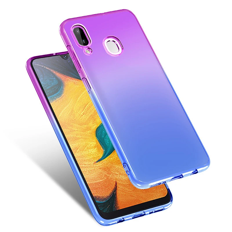 100 шт градиентный цветной, мягкий, из ТПУ силиконовый чехол для Xiaomi mi 9 SE Red mi 7 6 Note Pro Go ультратонкий противоударный чехол
