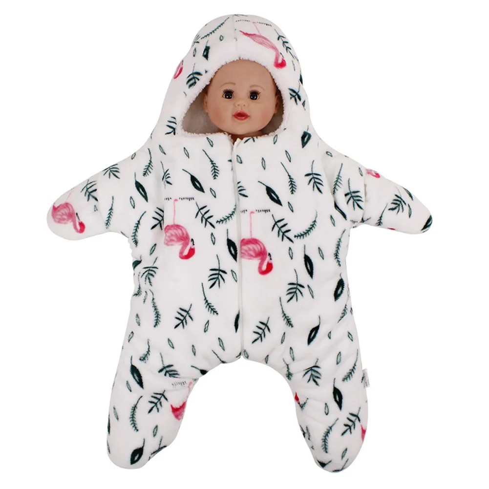 Высококачественный милый спальный мешок со звездой для новорожденных, утолщенное противоскользящее теплое мягкое одеяло - Цвет: Красный