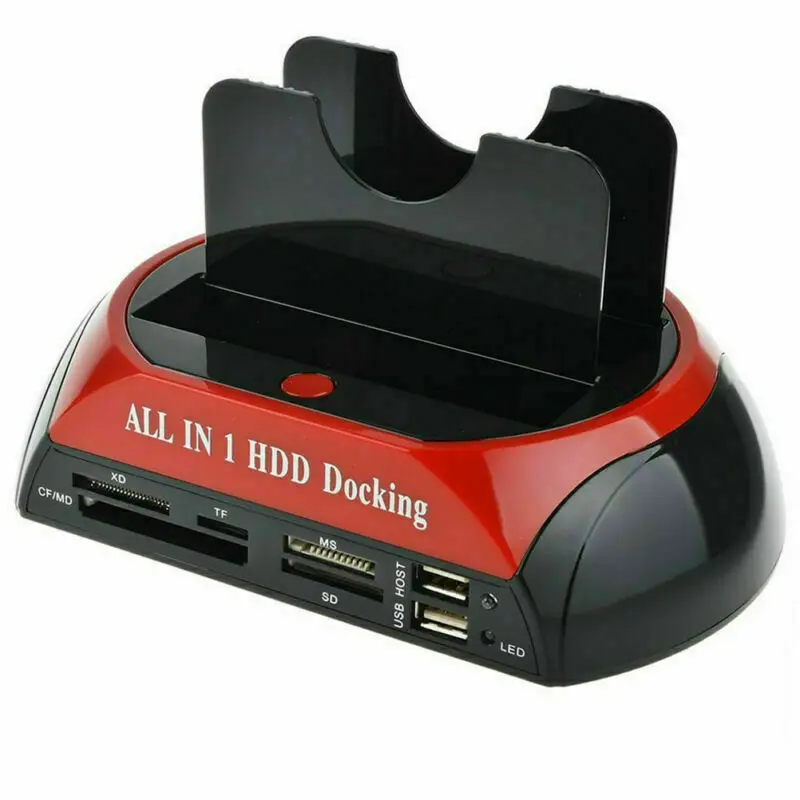 USB 2,0-IDE Док-станция для жесткого диска 2,5 дюйма 3,5 дюйма двойной жесткий диск Док-станция для HDD док-станция usb-хаб кард-ридер